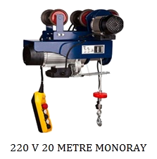 Elektrikli Monoray 220 V Mini Vinç 125/250 Kg